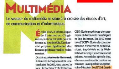 iim institut internet multimedia paris la defense magazine hors serie formation l etudiant article 380x222 - L'IIM mis en avant dans le hors série des formations multimédia / internet du magazine L'Étudiant