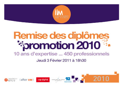 institut international du multimedia remise des diplomes promotion 2010 - Remise des diplômes de la promotion 2010 de l'Institut de l'Internet et du Multimédia