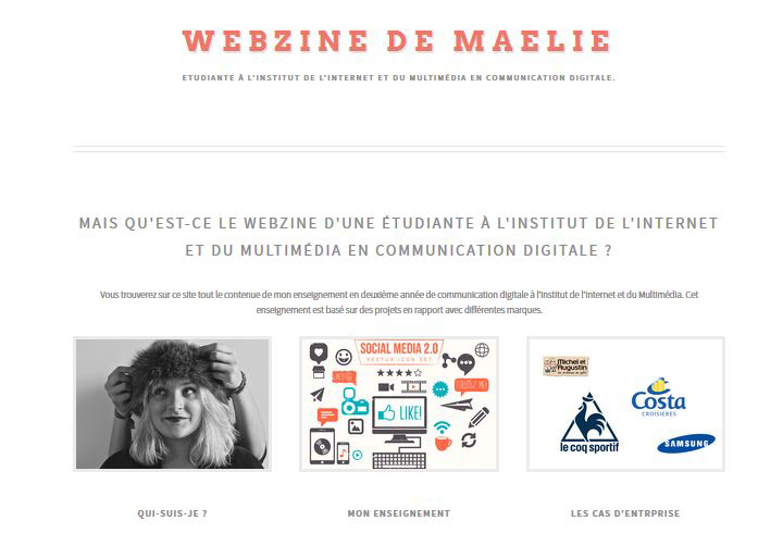 maelie - Les deuxièmes années Communication Digitale lancent leurs webzines !