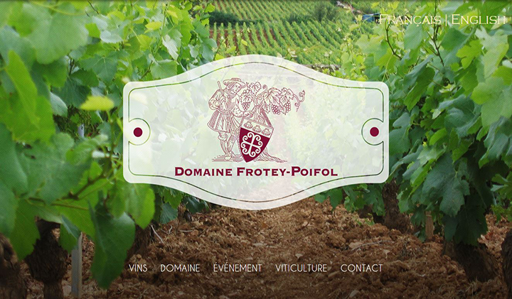 domaine frotey - Le site vitrine du Domaine Frotey Poifol par les étudiants de l'axe Web et e-business