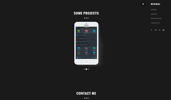 minimaldark2 - 5 thèmes Bootstrap gratuits pour réaliser un site de projet design et simple !