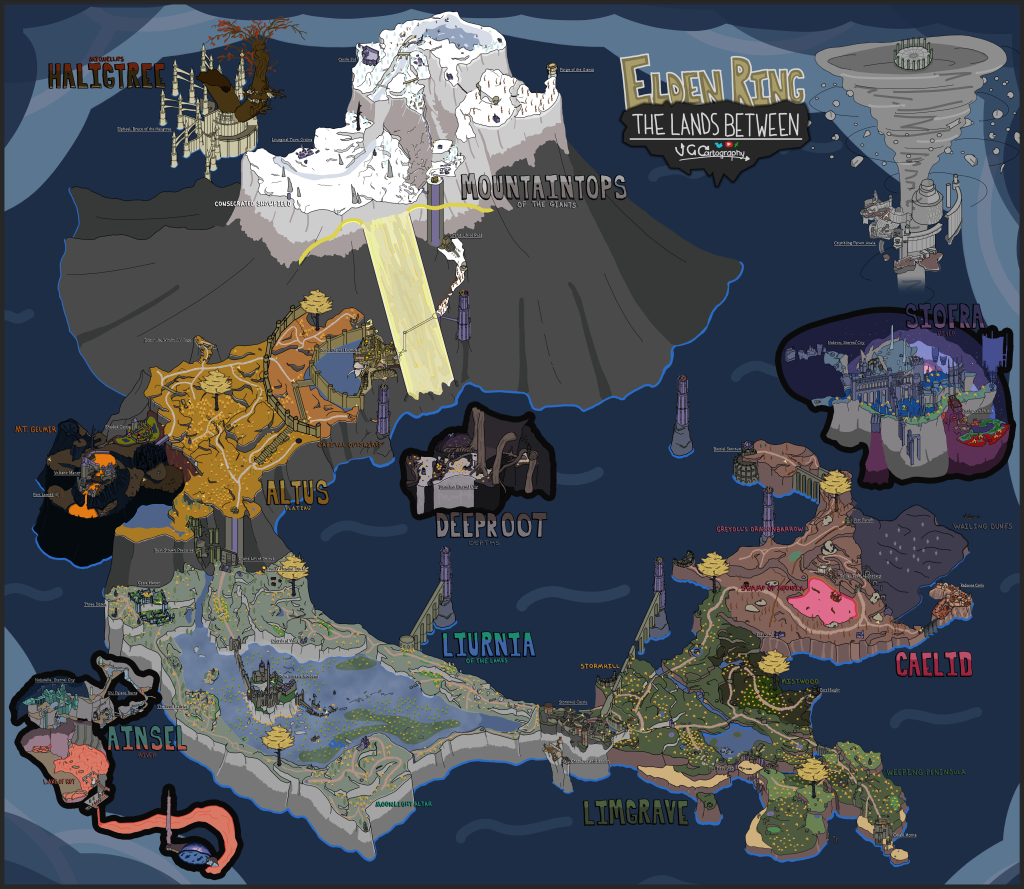 World Map Illustrated 1024x889 - Level Design : 5 maps de jeux vidéo cultes !