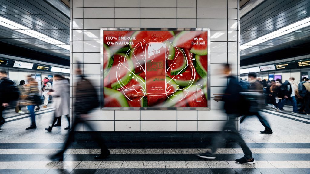 Theo CHABAT Mock Up metrop 1024x576 - Sol de Janeiro, Nike, Levi's : Les affiches publicitaires des étudiants en Création & Design !